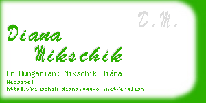 diana mikschik business card