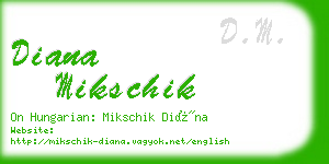 diana mikschik business card